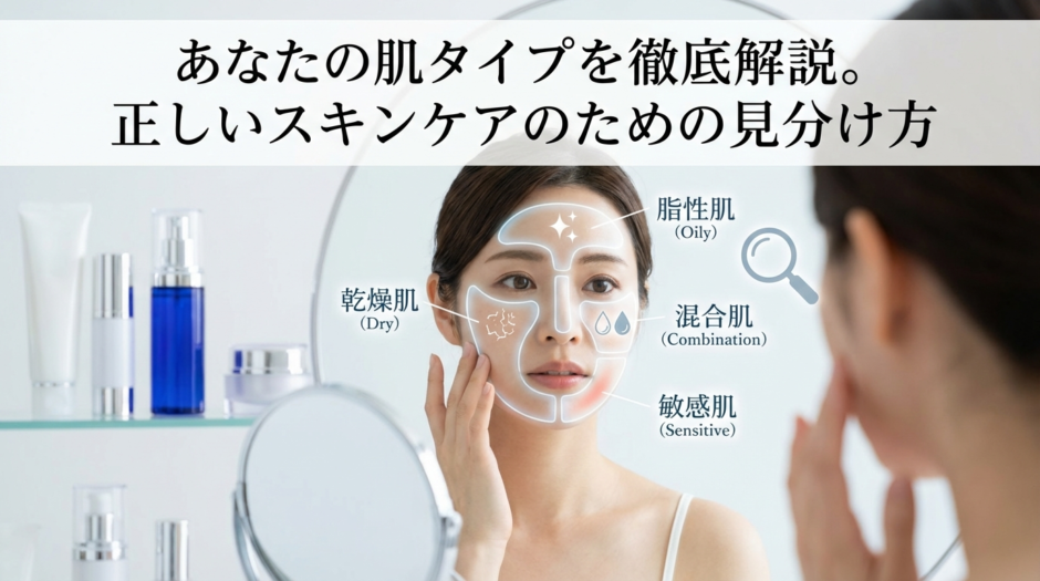 あなたの肌タイプを徹底解説。正しいスキンケアのための見分け方