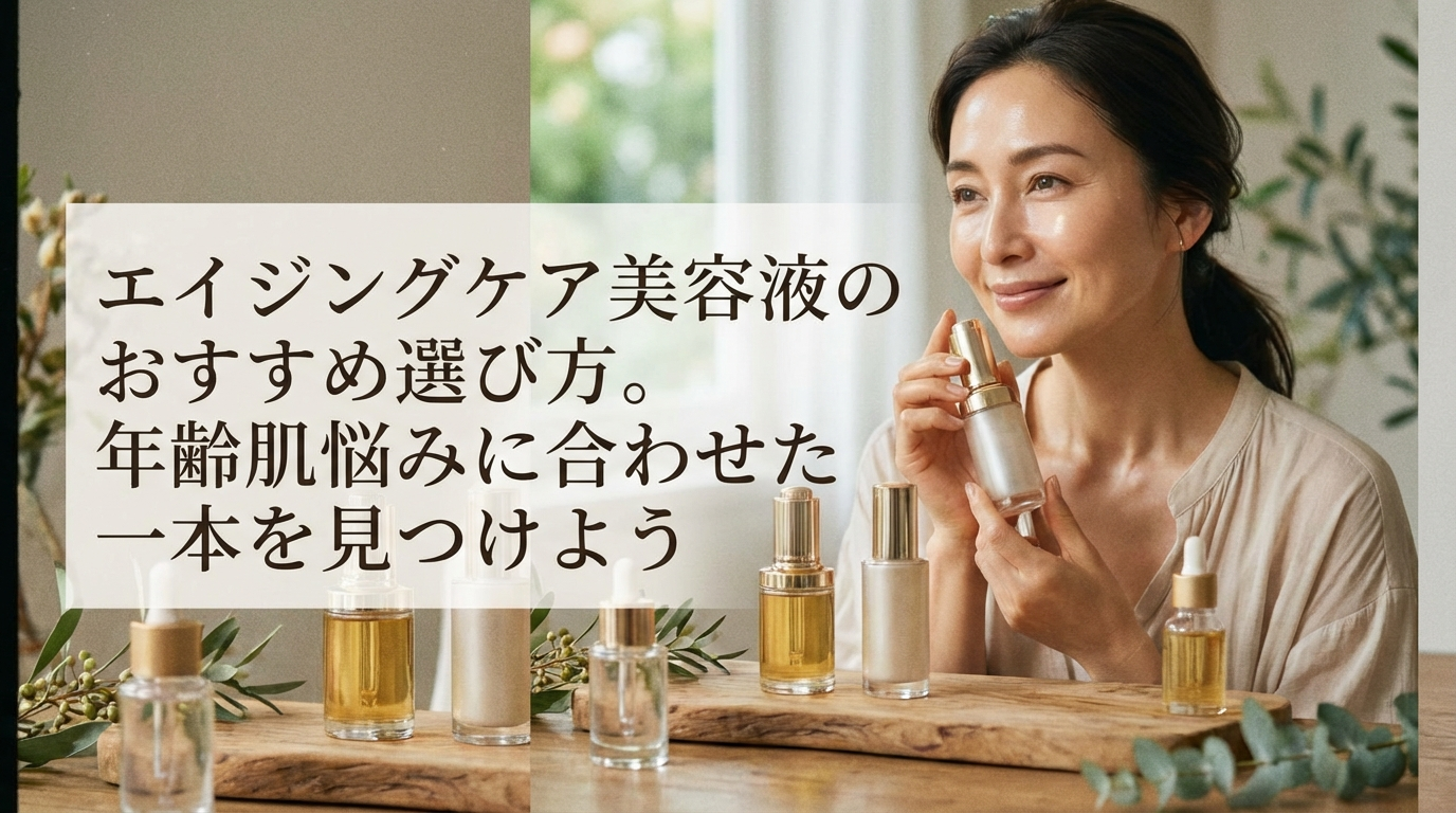 エイジングケア美容液のおすすめ選び方。年齢肌悩みに合わせた一本を見つけよう