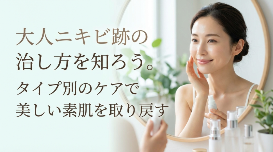 大人ニキビ跡の治し方を知ろう。タイプ別のケアで美しい素肌を取り戻す