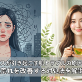 ストレスが引き起こす肌トラブルの原因とは？肌荒れを改善する対処法を解説。