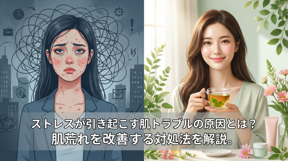 ストレスが引き起こす肌トラブルの原因とは？肌荒れを改善する対処法を解説。