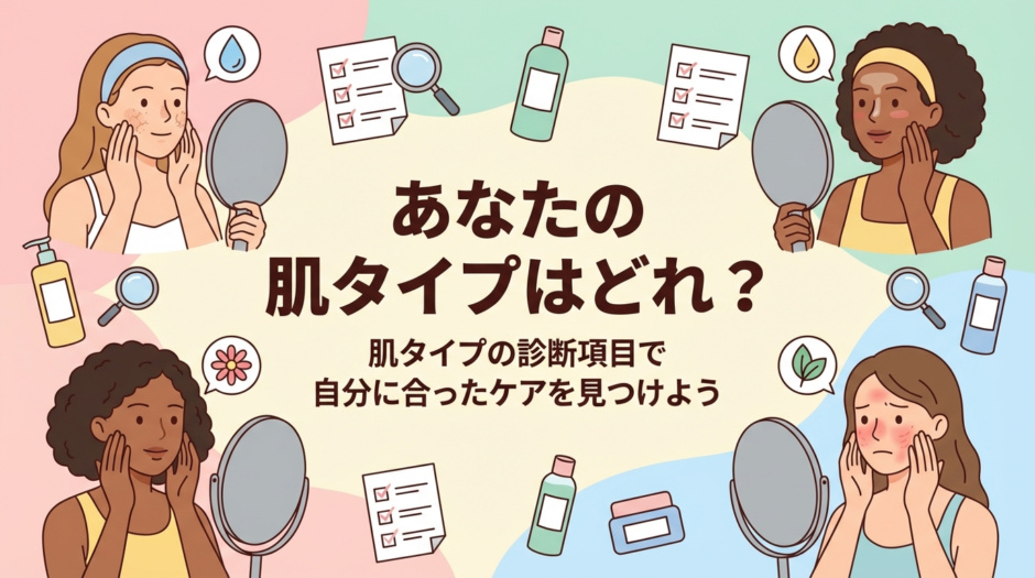 あなたの肌タイプはどれ？肌タイプの診断項目で自分に合ったケアを見つけよう
