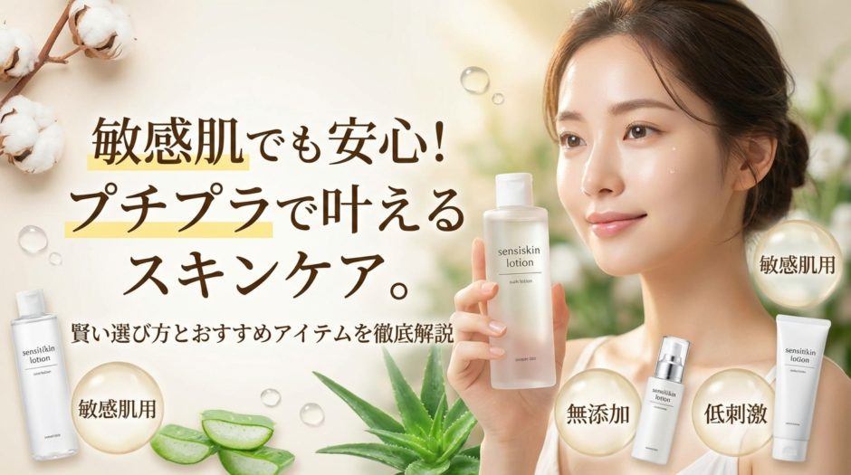 敏感肌でも安心！プチプラで叶えるスキンケア。賢い選び方とおすすめアイテムを徹底解説