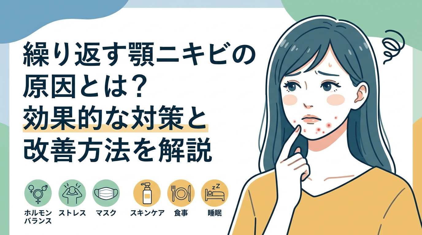 繰り返す顎ニキビの原因とは？効果的な対策と改善方法を解説