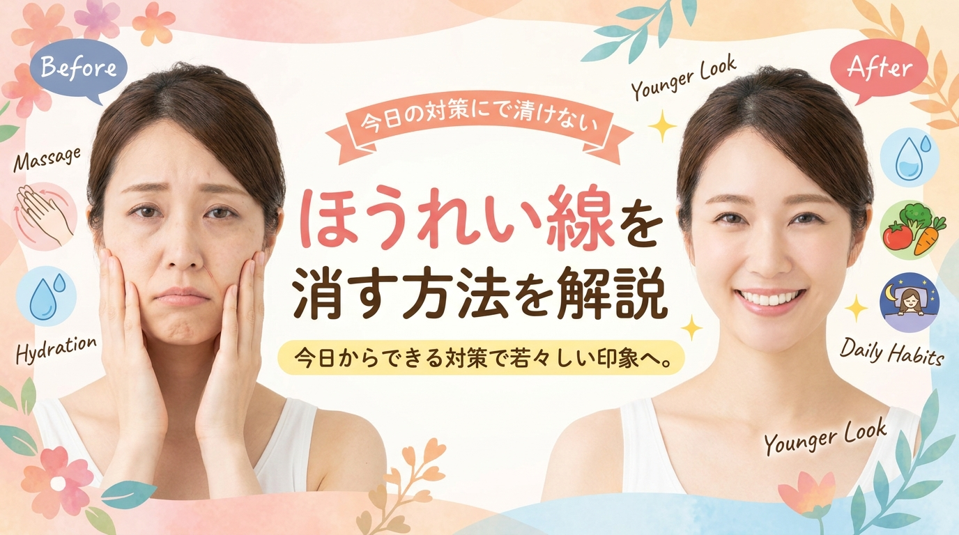 ほうれい線を消す方法を解説。今日からできる対策で若々しい印象へ。