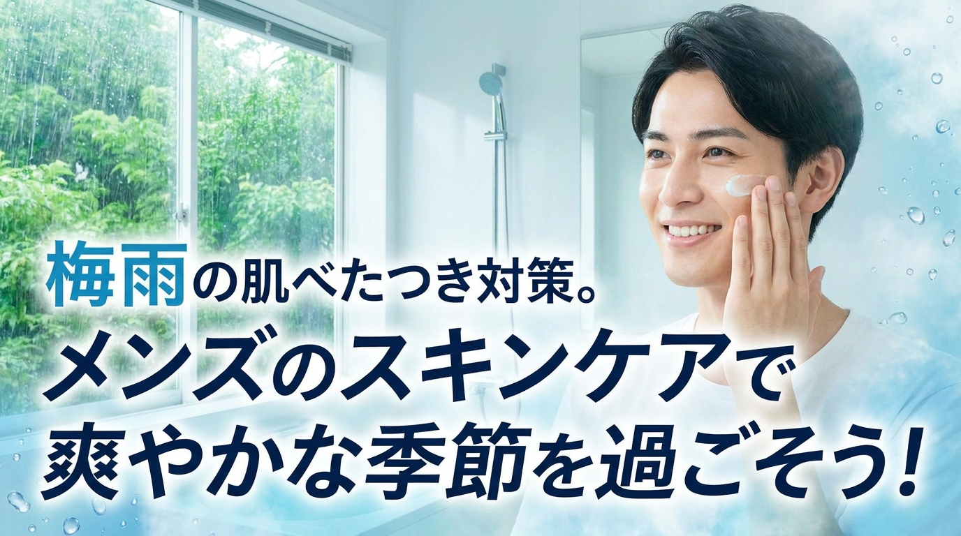 梅雨の肌べたつき対策。メンズのスキンケアで爽やかな季節を過ごそう！