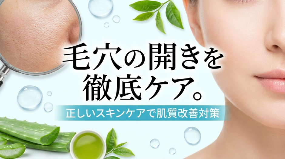 毛穴の開きを徹底ケア。正しいスキンケアで肌質改善対策