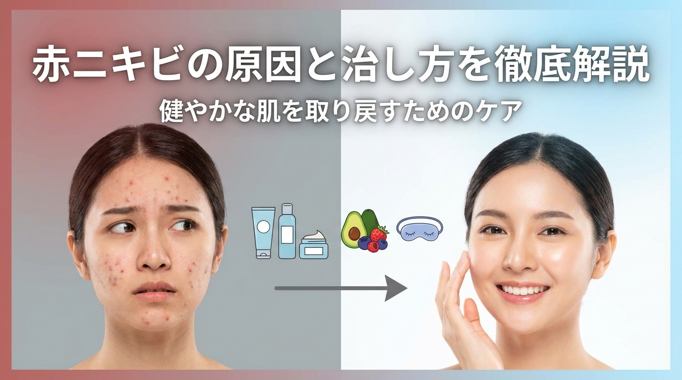 赤ニキビの原因と治し方を徹底解説。健やかな肌を取り戻すためのケア。