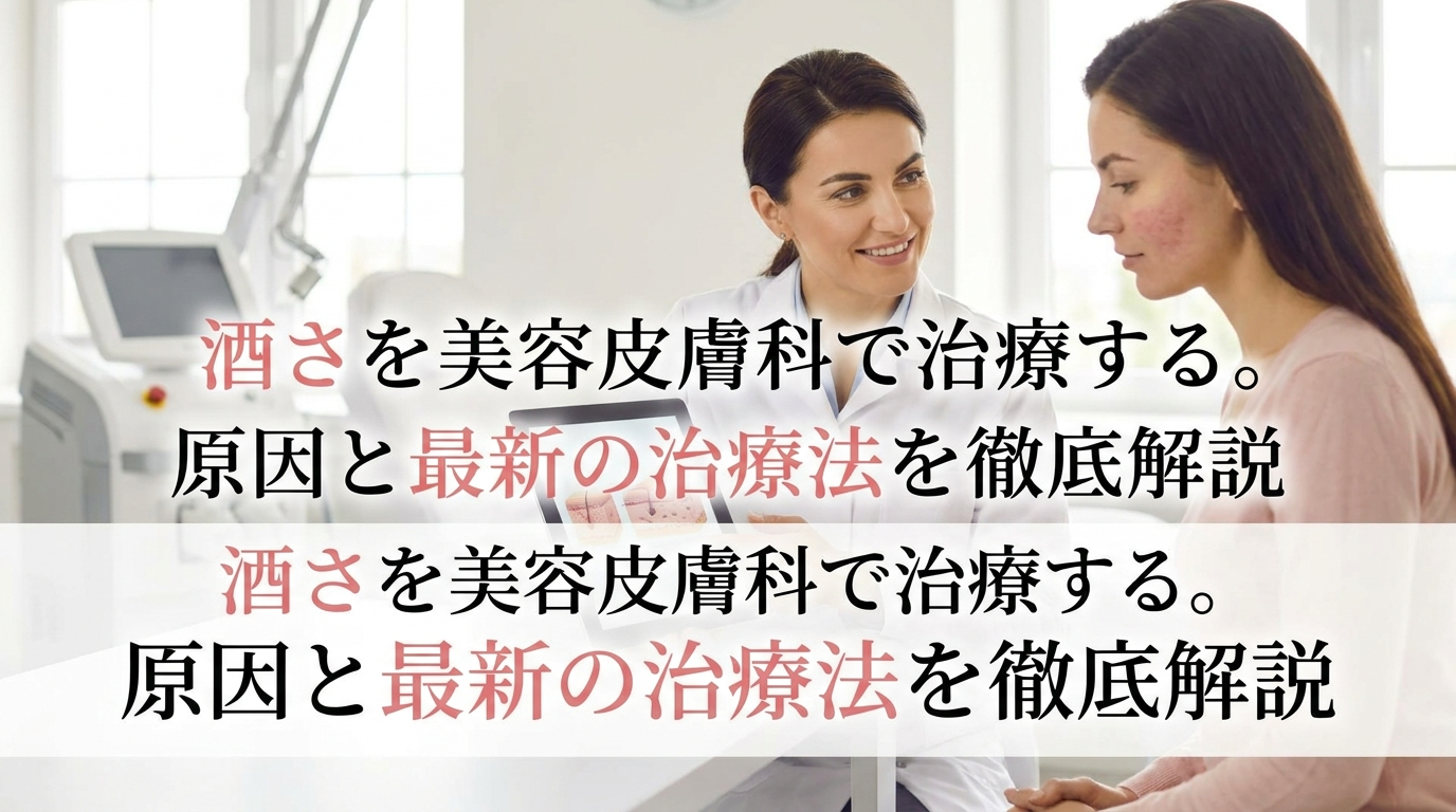 酒さを美容皮膚科で治療する。原因と最新の治療法を徹底解説