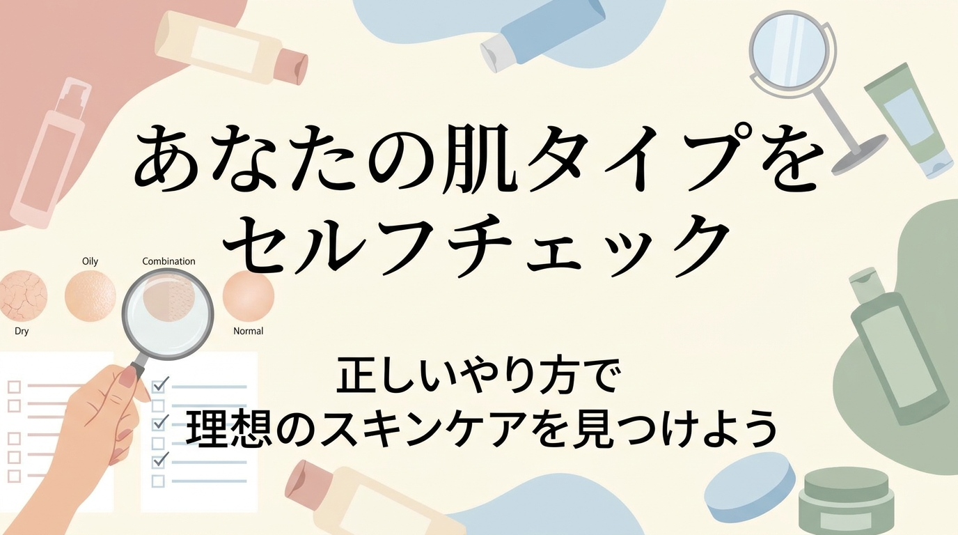 あなたの肌タイプをセルフチェック。正しいやり方で理想のスキンケアを見つけよう