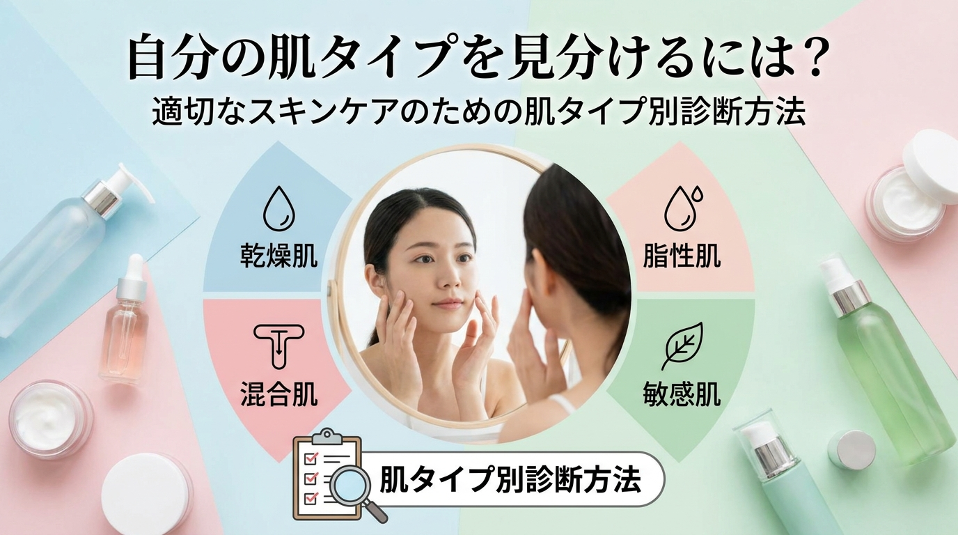 自分の肌タイプを見分けるには？適切なスキンケアのための肌タイプ別診断方法