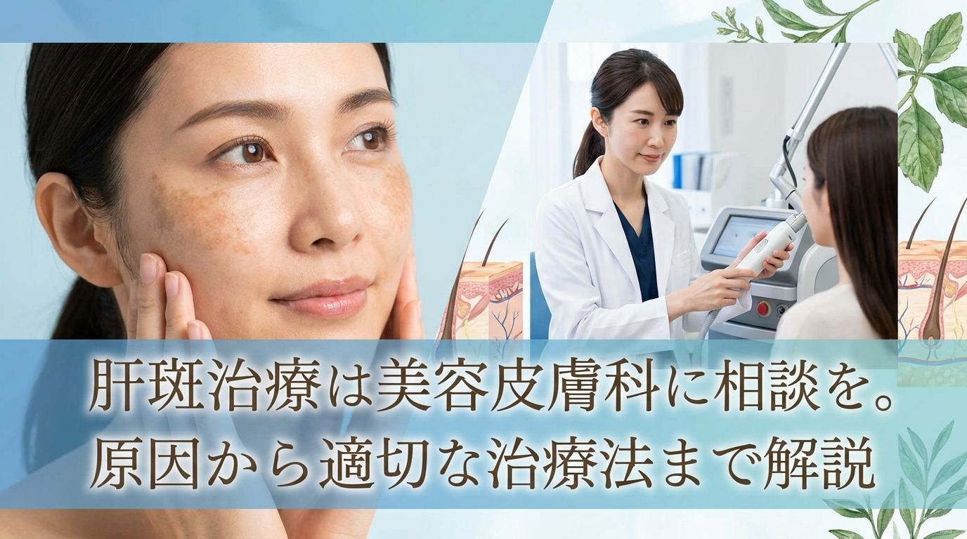 肝斑治療は美容皮膚科に相談を。原因から適切な治療法まで解説