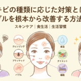 ニキビの種類に応じた対策とは?肌トラブルを根本から改善する方法を解説。