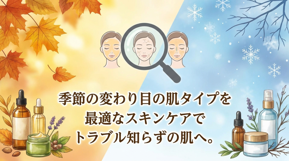 季節の変わり目の肌タイプを見分けよう。最適なスキンケアでトラブル知らずの肌へ。